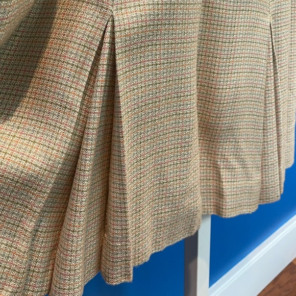 Vintage 80s retro drop waist look pleated dress 10 - Picture 2 of 10